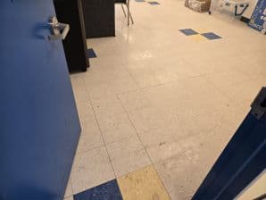 Floor stripping and waxing project